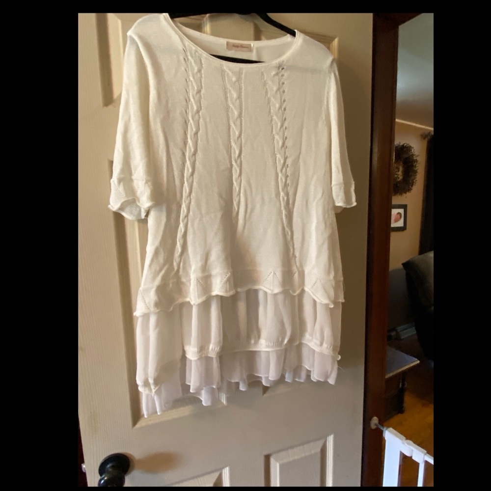 White/Cream layered blouse